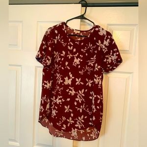 Pixley floral short sleeve blouse